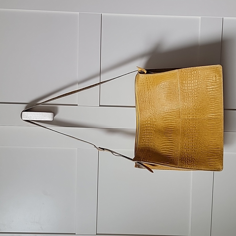 Soy Nica yellow leather tote bag